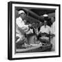 Apprentice Butcher Showing His Work to Competition Judges, Barnsley, South Yorkshire, 1963-Michael Walters-Framed Photographic Print