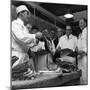 Apprentice Butcher Showing His Work to Competition Judges, Barnsley, South Yorkshire, 1963-Michael Walters-Mounted Photographic Print