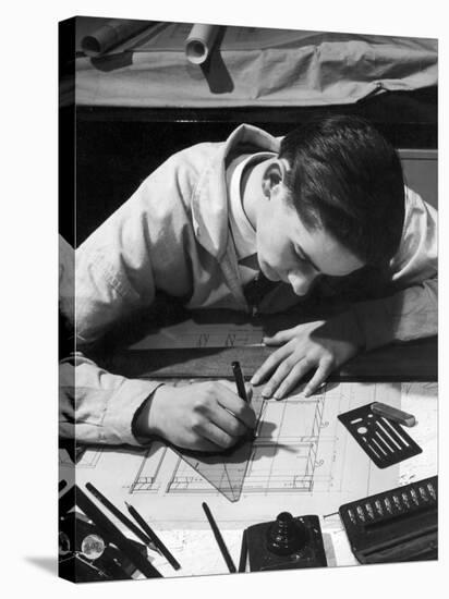 Apprentice Draughtsman-Heinz Zinram-Stretched Canvas