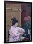 Apprentice Geisha (Maiko) Performing Tea Ceremony, Tokyo, Honshu, Japan-null-Framed Photographic Print