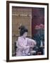 Apprentice Geisha (Maiko) Performing Tea Ceremony, Tokyo, Honshu, Japan-null-Framed Photographic Print