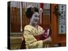 Apprentice Geisha (Maiko), Woman Dressed in Traditional Costume, Kimono, Kyoto, Honshu, Japan-null-Stretched Canvas