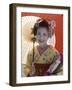 Apprentice Geisha (Maiko), Woman Dressed in Traditional Costume, Kimono, Kyoto, Honshu, Japan-null-Framed Photographic Print