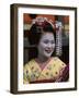 Apprentice Geisha (Maiko), Woman Dressed in Traditional Costume, Kimono, Kyoto, Honshu, Japan-null-Framed Photographic Print