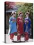 Apprentice Geisha (Maiko), Women Dressed in Traditional Costume, Kimono, Kyoto, Honshu, Japan-null-Stretched Canvas