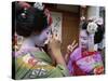 Apprentice Geisha (Maiko), Women Dressed in Traditional Costume, Kimono, Kyoto, Honshu, Japan-null-Stretched Canvas