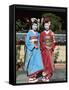 Apprentice Geisha (Maiko), Women Dressed in Traditional Costume, Kimono, Kyoto, Honshu, Japan-null-Framed Stretched Canvas