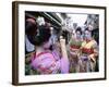 Apprentice Geisha (Maiko), Women Dressed in Traditional Costume, Kimono, Kyoto, Honshu, Japan-null-Framed Photographic Print