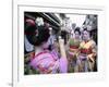 Apprentice Geisha (Maiko), Women Dressed in Traditional Costume, Kimono, Kyoto, Honshu, Japan-null-Framed Photographic Print