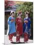 Apprentice Geisha (Maiko), Women Dressed in Traditional Costume, Kimono, Kyoto, Honshu, Japan-null-Mounted Photographic Print