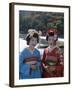 Apprentice Geisha (Maiko), Women Dressed in Traditional Costume, Kimono, Kyoto, Honshu, Japan-null-Framed Photographic Print