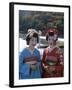 Apprentice Geisha (Maiko), Women Dressed in Traditional Costume, Kimono, Kyoto, Honshu, Japan-null-Framed Photographic Print