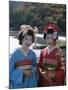 Apprentice Geisha (Maiko), Women Dressed in Traditional Costume, Kimono, Kyoto, Honshu, Japan-null-Mounted Photographic Print