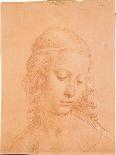 Head of a Young Woman-apprentice of Leonardo da Vinci-Framed Stretched Canvas