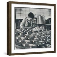 'Apprentice with microscope (testing the hardness of pistons)', 1941-Cecil Beaton-Framed Photographic Print