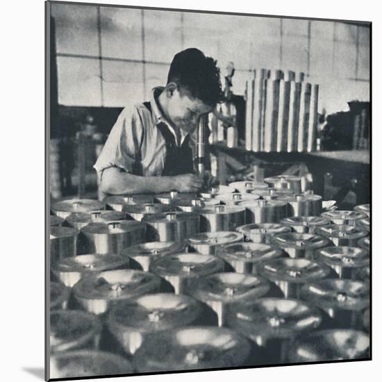 'Apprentice with microscope (testing the hardness of pistons)', 1941-Cecil Beaton-Mounted Photographic Print