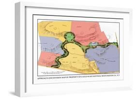 Approach and Division Map of Property Situated near Hastings, New York-J. Weidermann-Framed Art Print