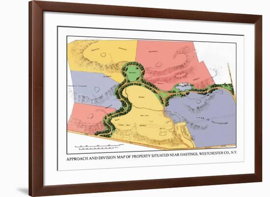 Approach and Division Map of Property Situated near Hastings, New York-J. Weidermann-Framed Art Print