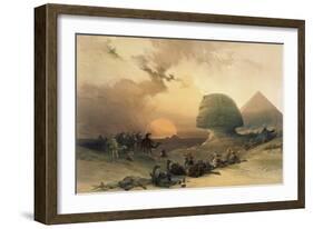 Approach of the Simoom, Desert of Giza-David Roberts-Framed Giclee Print