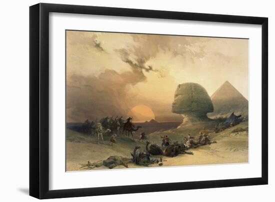 Approach of the Simoom, Desert of Giza-David Roberts-Framed Giclee Print