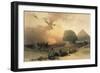 Approach of the Simoom, Desert of Giza-David Roberts-Framed Giclee Print