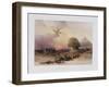 Approach of the Simoom. Desert of Gizeh, from 'Egypt and Nubia)-David Roberts-Framed Giclee Print