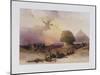 Approach of the Simoom. Desert of Gizeh, from 'Egypt and Nubia)-David Roberts-Mounted Giclee Print