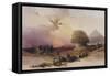 Approach of the Simoom-David Roberts-Framed Stretched Canvas