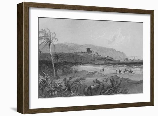 Approach to Caipha, Bay of Acre, Coast of Palestine-William Henry Bartlett-Framed Giclee Print