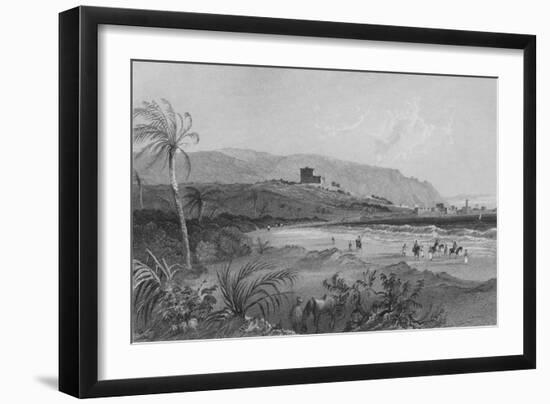 Approach to Caipha, Bay of Acre, Coast of Palestine-William Henry Bartlett-Framed Giclee Print