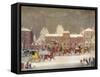 'Approach to Christmas', c19th century-George Hunt-Framed Stretched Canvas