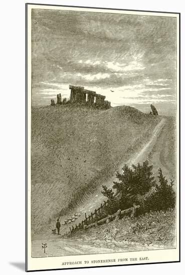 Approach to Stonehenge from the East-null-Mounted Giclee Print