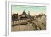 Approach to Williamsburg Bridge, New York City-null-Framed Art Print