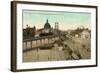 Approach to Williamsburg Bridge, New York City-null-Framed Art Print