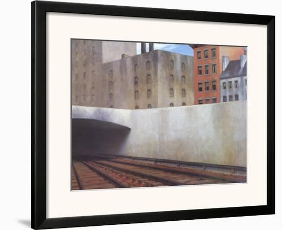 Approaching a City-Edward Hopper-Framed Art Print