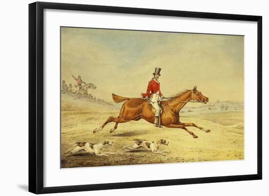 Approaching a Ditch-Henry Thomas Alken-Framed Giclee Print