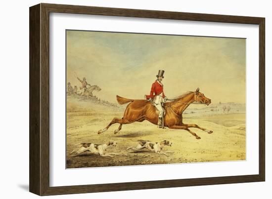 Approaching a Ditch-Henry Thomas Alken-Framed Giclee Print