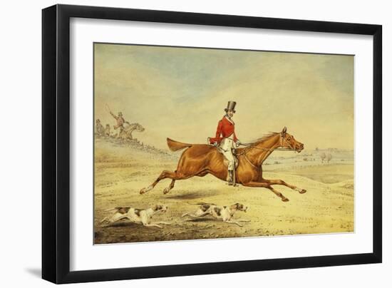 Approaching a Ditch-Henry Thomas Alken-Framed Giclee Print