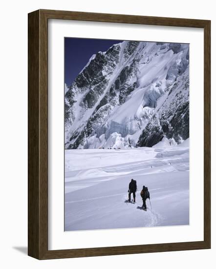 Approaching High Camp, Everest-Michael Brown-Framed Photographic Print
