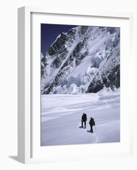 Approaching High Camp, Everest-Michael Brown-Framed Photographic Print