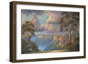 Approaching Storm - Katoomba-John Bradley-Framed Giclee Print