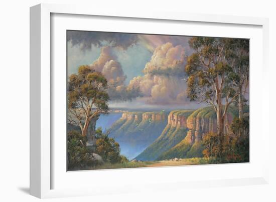 Approaching Storm - Katoomba-John Bradley-Framed Giclee Print