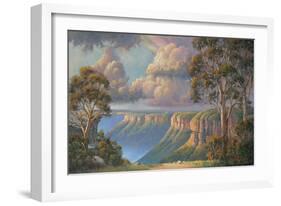 Approaching Storm - Katoomba-John Bradley-Framed Giclee Print