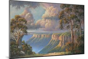 Approaching Storm - Katoomba-John Bradley-Mounted Giclee Print