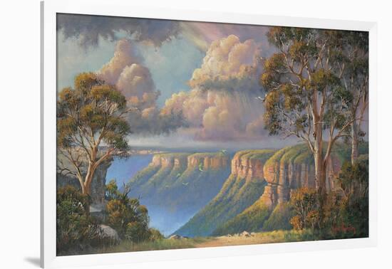 Approaching Storm - Katoomba-John Bradley-Framed Giclee Print