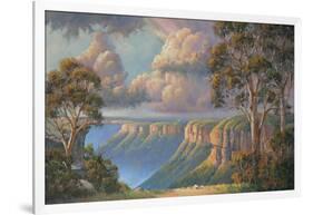 Approaching Storm - Katoomba-John Bradley-Framed Giclee Print