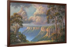 Approaching Storm - Katoomba-John Bradley-Framed Giclee Print