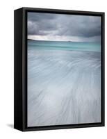 Approaching Storm over West Beach, Berneray, Outer Hebrides, Scotland-Stewart Smith-Framed Stretched Canvas