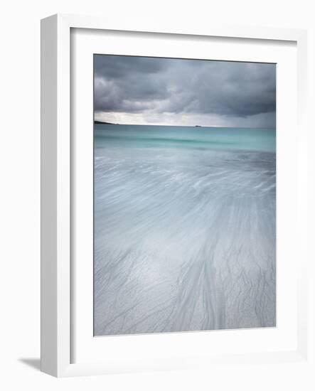 Approaching Storm over West Beach, Berneray, Outer Hebrides, Scotland-Stewart Smith-Framed Photographic Print