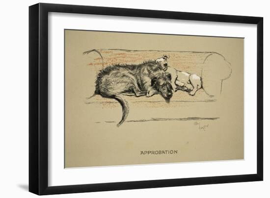 Approbation, 1930, 1st Edition of Sleeping Partners-Cecil Aldin-Framed Giclee Print
